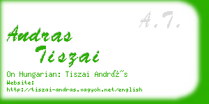 andras tiszai business card